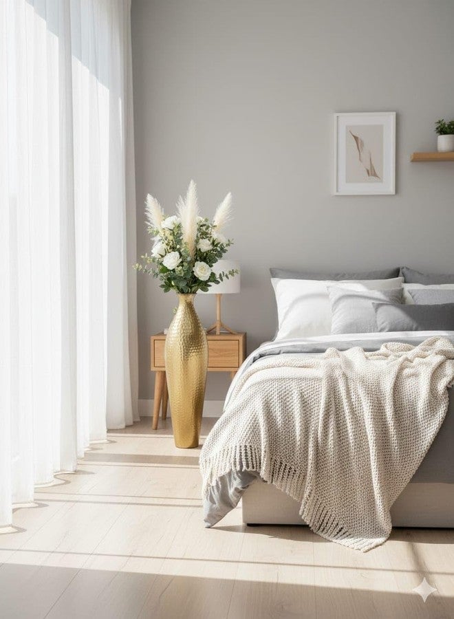 TRENDING DECOR مزهرية زهور معدنية رائجة لتزيين المنزل والمكتب وغرفة المعيشة - 24 بوصة - Image 3